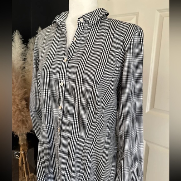 Brooks Brothers Black/White Plaid Button Front Shirt Dress
 size 12 - Picture 11 of 12